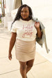  Full Size Letter Graphic Short Sleeve T-Shirt Trendsi