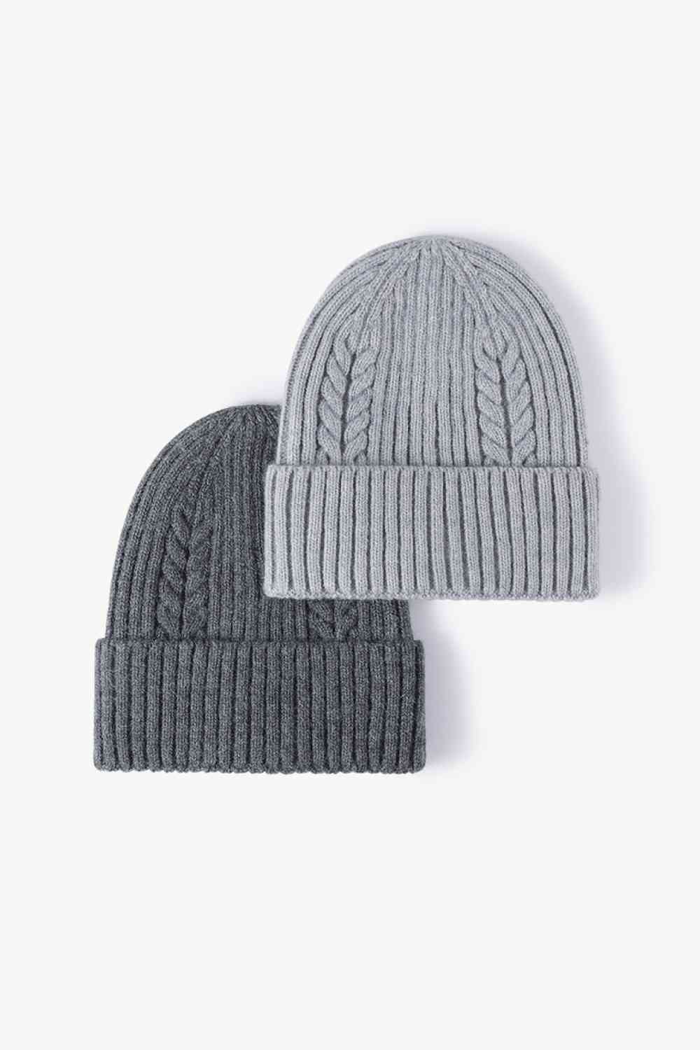 Cable-Knit Cuff Beanie Trendsi