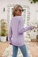  V-Neck Smocked Flounce Sleeve Blouse Bazaarbey