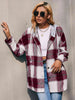 Plaid Dropped Shoulder Hooded Jacket Bazaarbey