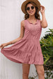 Tassel Tie Lace Trim Sleeveless Dress -BazaarBey - www.shopbazaarbey.com