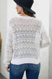Openwork V-Neck Cardigan Bazaarbey