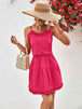 Frill Trim Spaghetti Strap Mini Dress -BazaarBey - www.shopbazaarbey.com