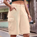Denim Cargo Shorts with Pockets Bazaarbey