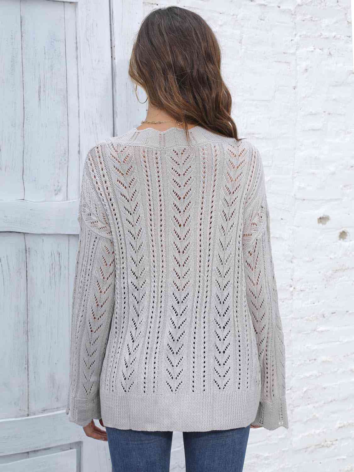  V-Neck Sweater Trendsi