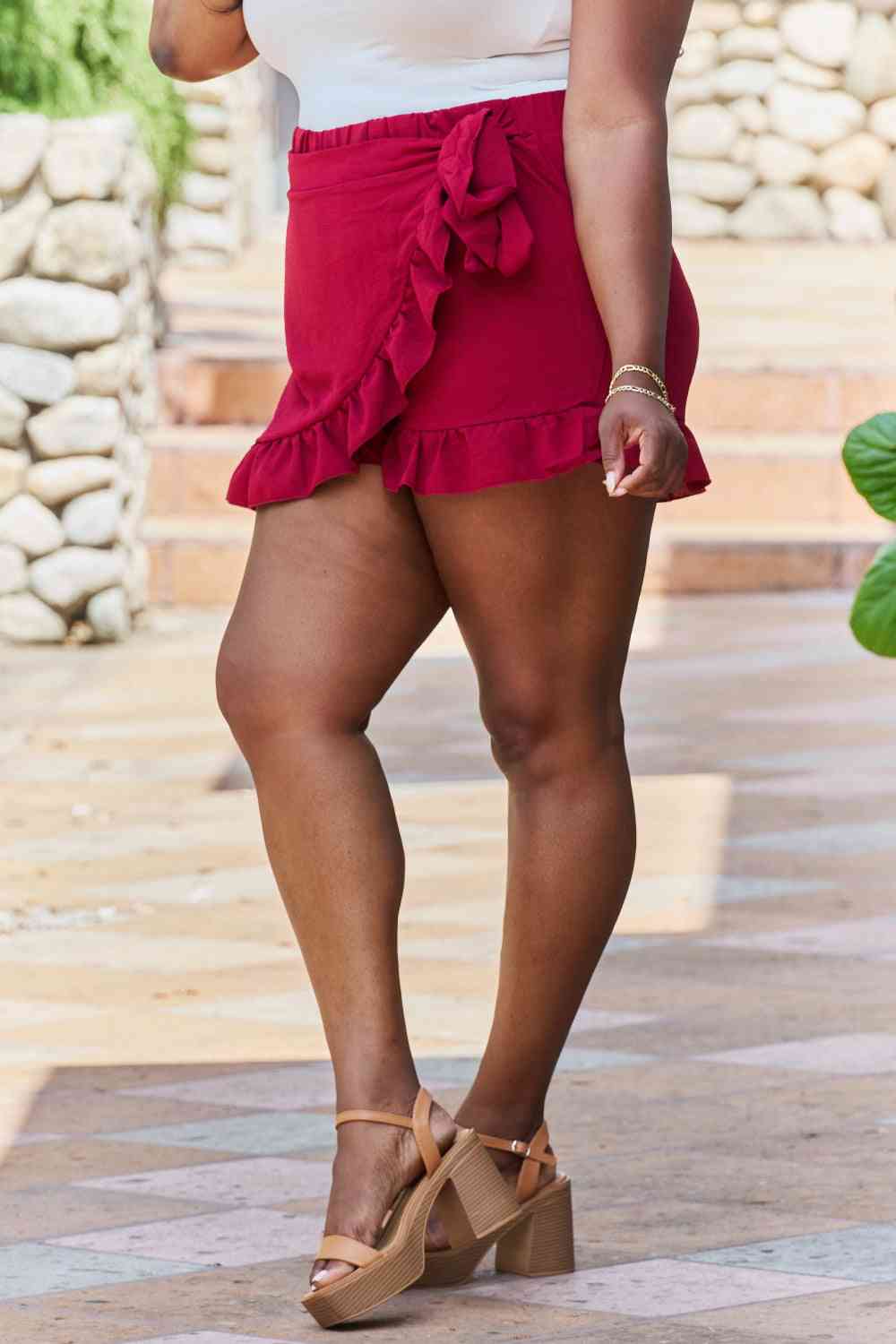 Remember Me Plus Size Ruffled Hem Skort Trendsi