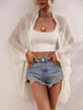 Openwork Open Front Longline Cover Up Bazaarbey