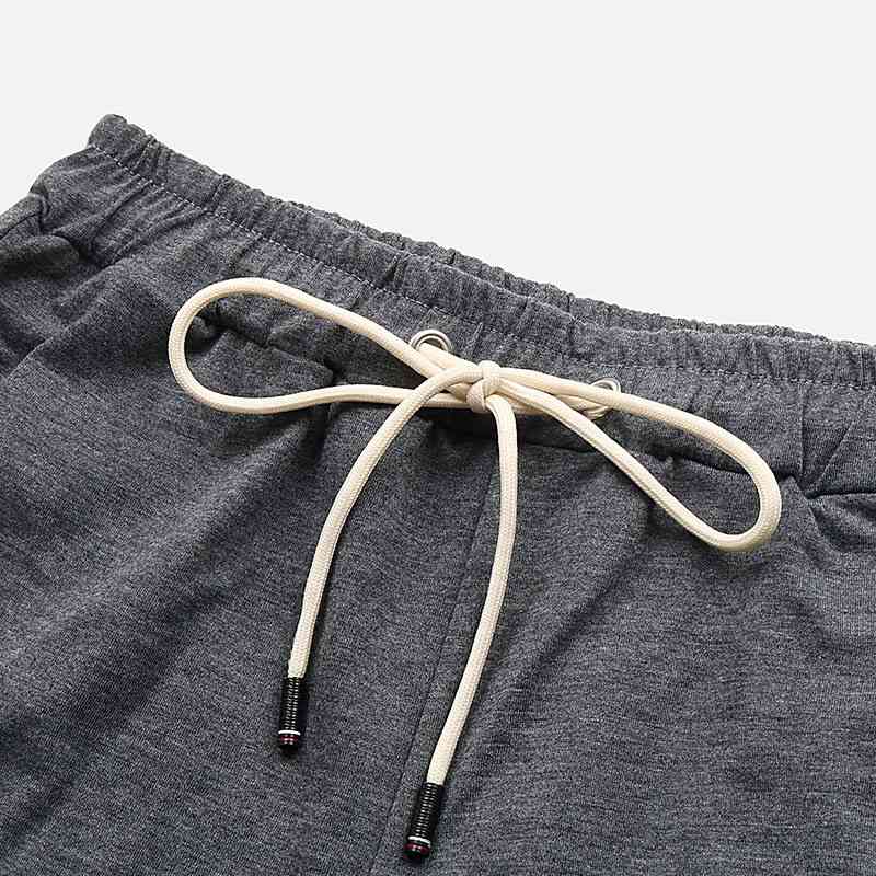 Drawstring Waist Three-Piece Shorts Set Trendsi