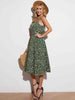  Floral Tied Spaghetti Strap Dress -BazaarBey - www.shopbazaarbey.com