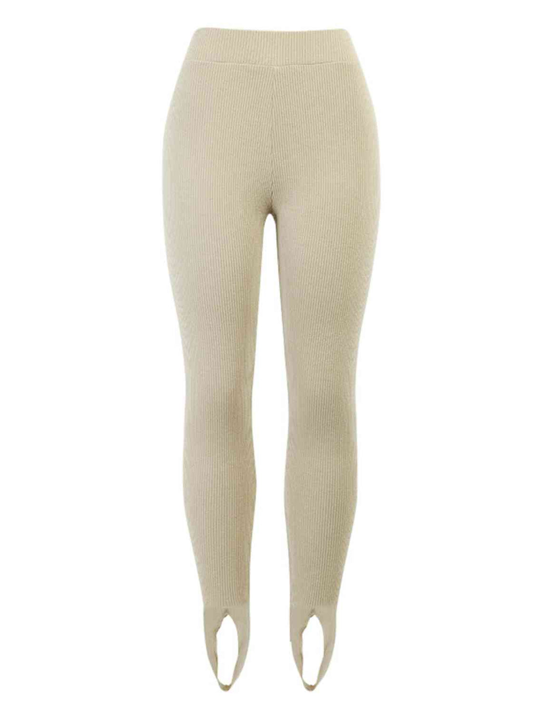 Ribbed Mid Waist Leggings Bazaarbey