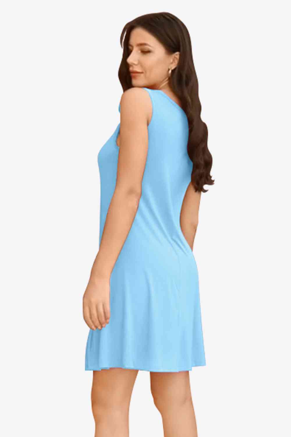 Full Size Round Neck Sleeveless Dress with Pockets -BazaarBey - www.shopbazaarbey.com