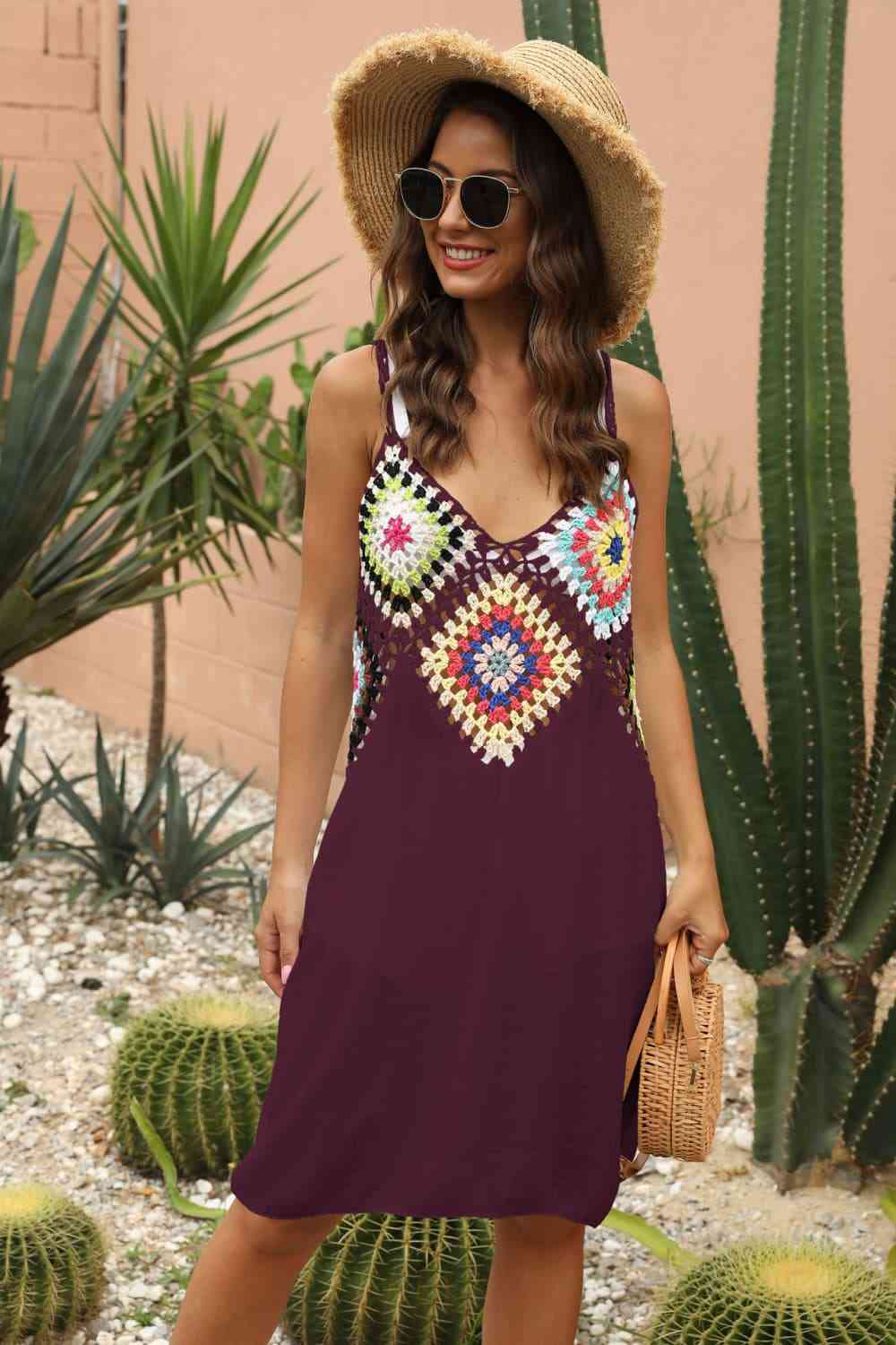  Sleeveless Embroidery Dress -BazaarBey - www.shopbazaarbey.com