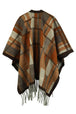 Cloak Sleeve Fringe Detail Poncho Bazaarbey