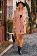Collared Neck Button-Up Cardigan with Pockets Trendsi