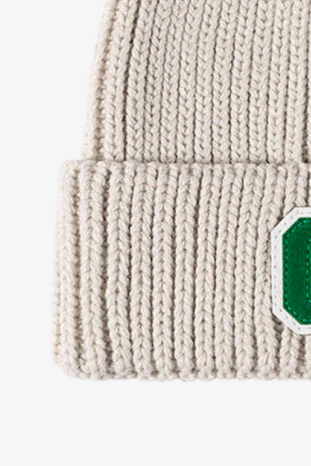 Letter C Patch Cuffed Beanie Trendsi