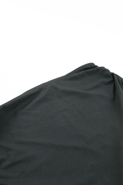 Ruched One Shoulder Mini Wrap Dress -BazaarBey - www.shopbazaarbey.com
