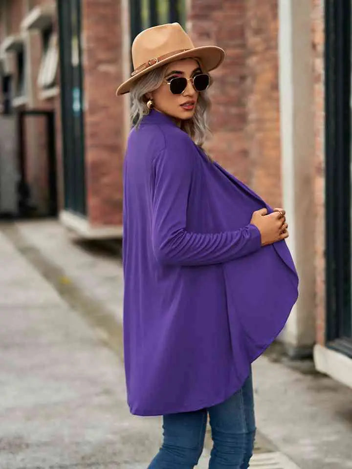 Open Front Long Sleeve Cardigan Bazaarbey