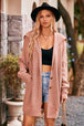 Collared Neck Button-Up Cardigan with Pockets Trendsi