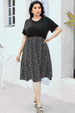 Round Neck Short Sleeve Printed Dress -BazaarBey - www.shopbazaarbey.com