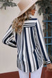 Striped Button-Down Long Sleeve Shirt Bazaarbey