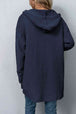 Cable-Knit Dropped Shoulder Hooded Cardigan Bazaarbey