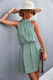 Floral Tied Sleeveless Mini Dress -BazaarBey - www.shopbazaarbey.com