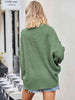 V-Neck Ribbed Dropped Shoulder Knit Top Trendsi