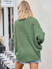 V-Neck Ribbed Dropped Shoulder Knit Top Trendsi
