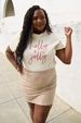  Full Size Letter Graphic Short Sleeve T-Shirt Trendsi