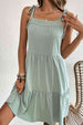Tie-Shoulder Tiered Dress with Pockets -BazaarBey - www.shopbazaarbey.com