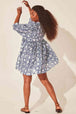 Floral Tie Neck Lantern Sleeve Dress -BazaarBey - www.shopbazaarbey.com