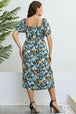 Floral Split Short Sleeve Dress -BazaarBey - www.shopbazaarbey.com