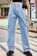 Loose Fit Long Pants with Pockets Trendsi