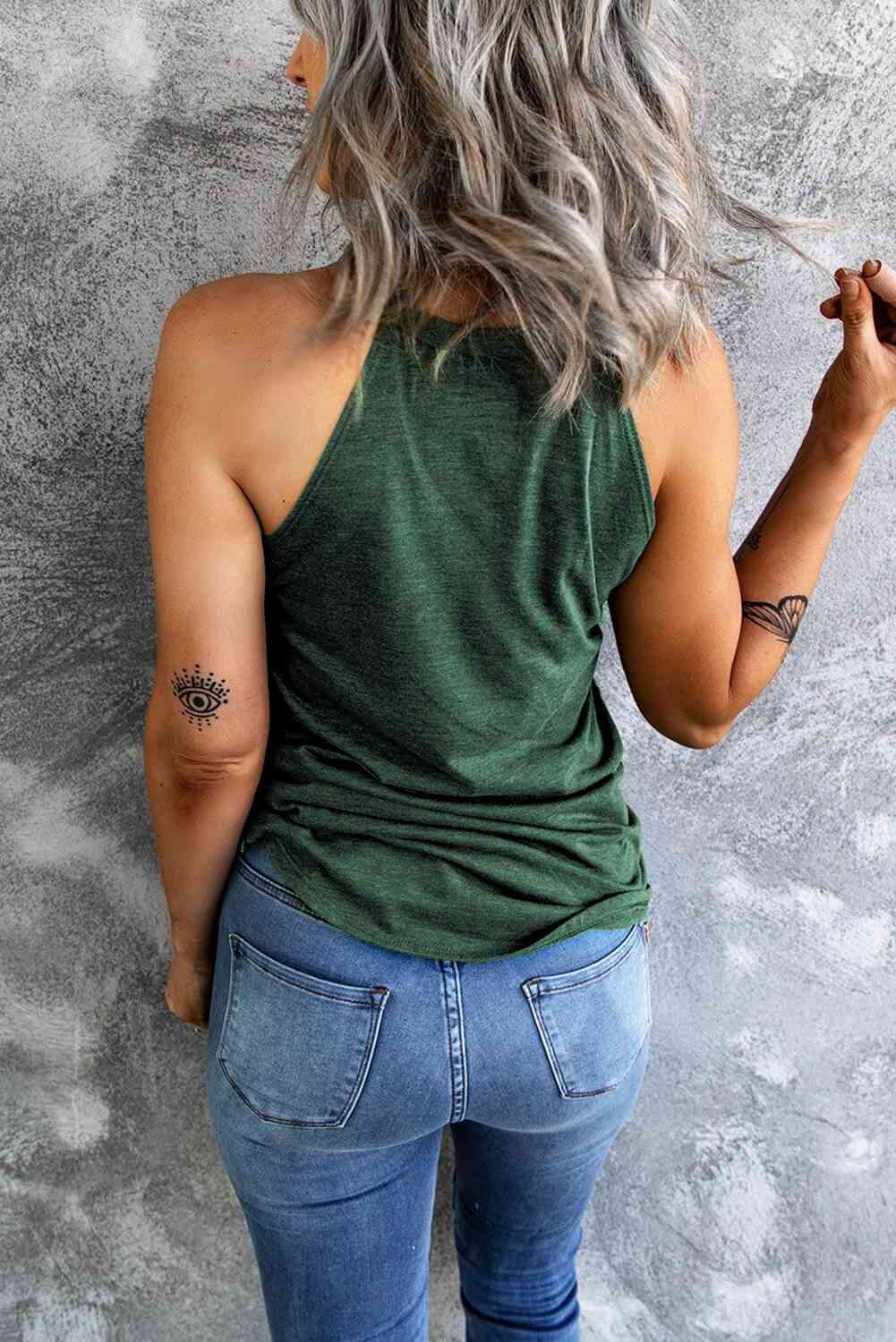 Curved Hem Grecian Tank Top Bazaarbey