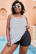 ka Dot Layered Swim Top Trendsi