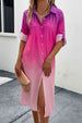 Gradient Long Sleeve Shirt Dress -BazaarBey - www.shopbazaarbey.com