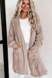BazaarBey Cable-Knit Dropped Shoulder Cardigan Bazaarbey