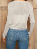 V-Neck Long Sleeve Buttoned Knit Top Trendsi