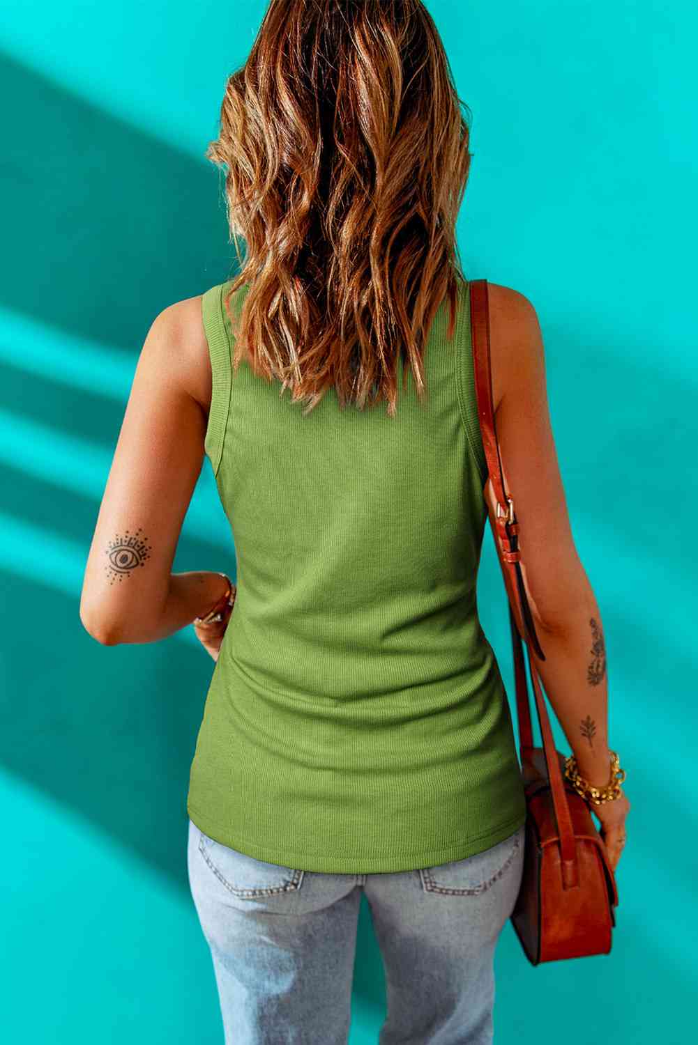 Round Neck Sleeveless Tank Bazaarbey