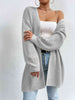 Open Front Dropped Shoulder Slit Cardigan Bazaarbey