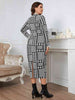 Plus Size  Button-Down Long Sleeve Dress -BazaarBey - www.shopbazaarbey.com