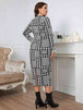 Plus Size  Button-Down Long Sleeve Dress -BazaarBey - www.shopbazaarbey.com
