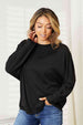  Seam Detail Round Neck Long Sleeve Top Trendsi