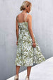 Floral Frill Trim Scoop Neck Spaghetti Strap Dress -BazaarBey - www.shopbazaarbey.com