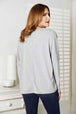  Seam Detail Round Neck Long Sleeve Top Trendsi