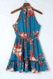 Floral Smocked Waist Sleeveless Dress -BazaarBey - www.shopbazaarbey.com