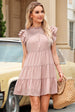 Cap Sleeve Tiered Mini Dress -BazaarBey - www.shopbazaarbey.com