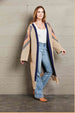 Geometric  Hem Open Front Duster Cardigan Bazaarbey