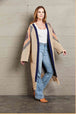  Geometric  Hem Open Front Duster Cardigan Bazaarbey