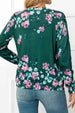 Floral Button Front Round Neck Cardigan Trendsi